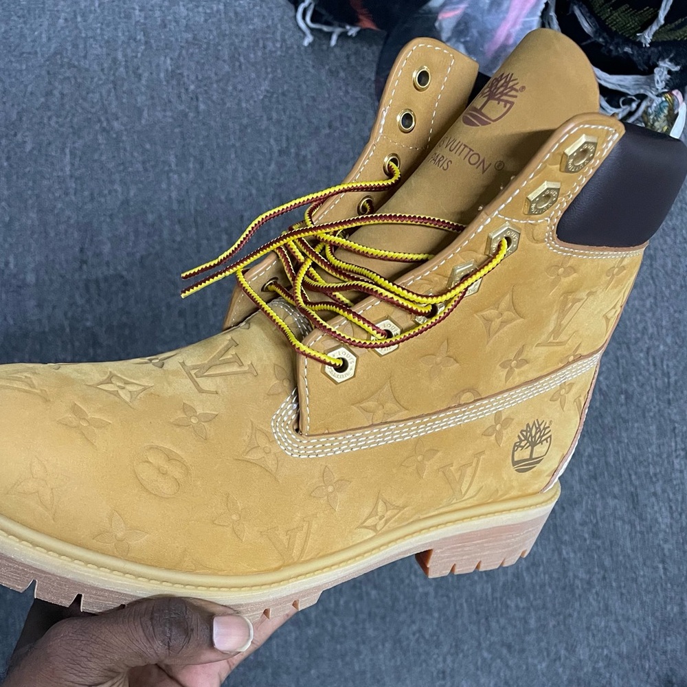 Louis Vuitton x Timberland Yellow Boots